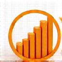 Chart icon showing upward trend for increased value